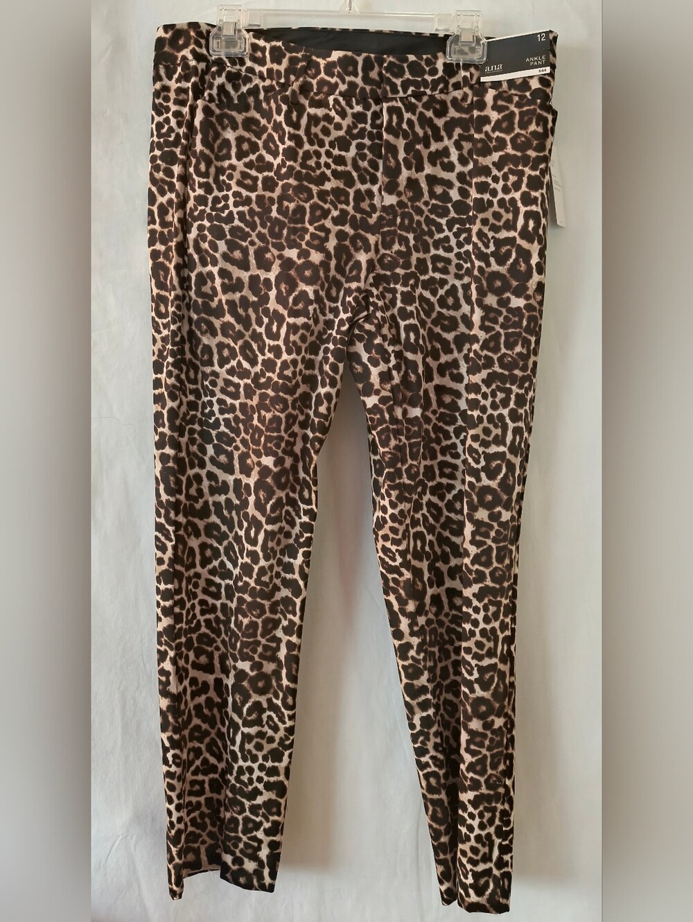 a.n.a Women Leopard "Wild Cat" Print Ankle Pants - Brown Cream